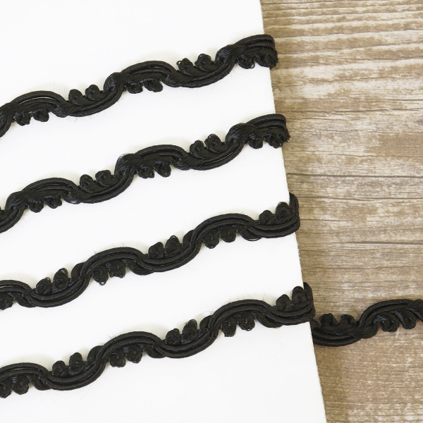 Тесьма PEGA тип интерьерная, цвет черный, 11 мм. Арт 844174511A7001          