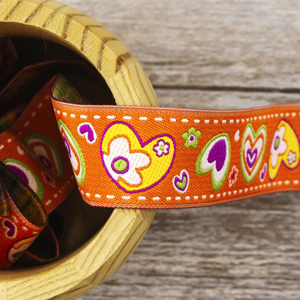 Лента жаккард SAFISA, 25 мм, 15 м, цвет 03. Арт 9127-25мм-03            