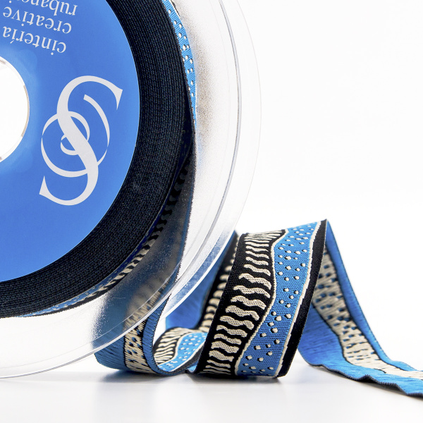 Лента жаккардовая SAFISA, 20 мм, 15 м, цвет 02. Арт 9272-20мм-02