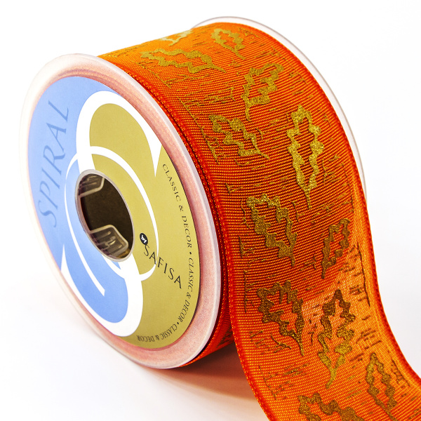 Лента жаккард SAFISA, 50 мм, 15 м, цвет 02. Арт 25282-50мм-02           