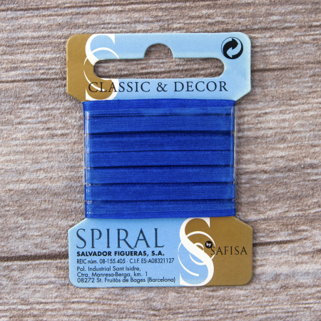 Лента для вышивания SAFISA на блистере, 4 мм, 5 м, цвет 13, синий. Арт P111-4мм-13             