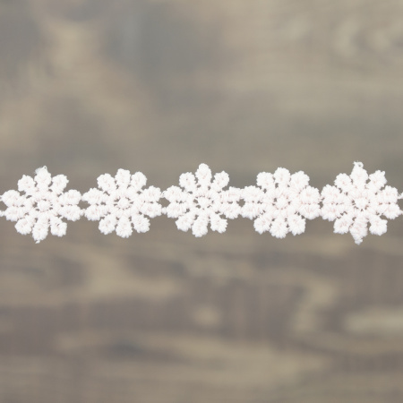 Кружево гипюр, 18 мм, цвет розовый, 100% полиэстер, 4,5 м. Арт 4GB762.308