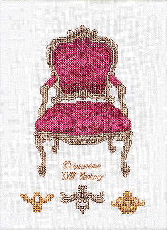 Набор для вышивания "Шесть стульев", канва лён 36 ct. Арт 3068                    