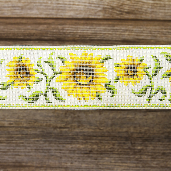 Лента жаккард SAFISA, 50 мм, 15 м, цвет 01. Арт 9128-50мм-01            