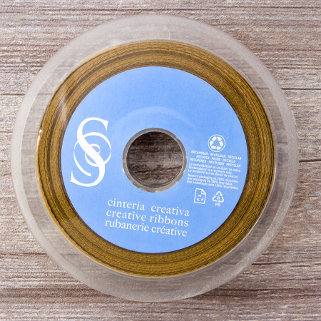 Тесьма киперная SAFISA, 15 мм, 25 м, цвет 54, горчичный. Арт 30270-15мм-54