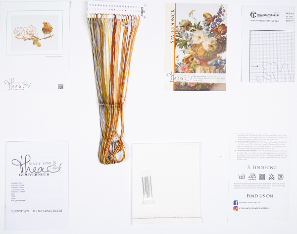 Набор для вышивания "Зарянка осенью", канва Aida 16 ct. Арт 793A