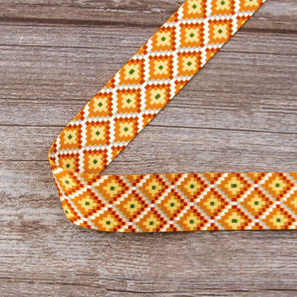 Тесьма ременная декоративная, 30 мм, цвет горчичный, 10 м. Арт 35135-30мм-02