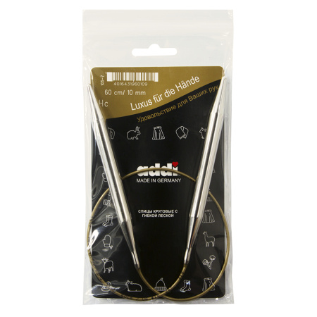 Спицы круговые, супергладкие, addiClassic №10, 60 см. Арт 105-7/10-60