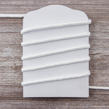 Шнур плетеный SPIRAL ( SAFISA), 4 мм, 25 м, цвет белый. Арт 25281-4-02