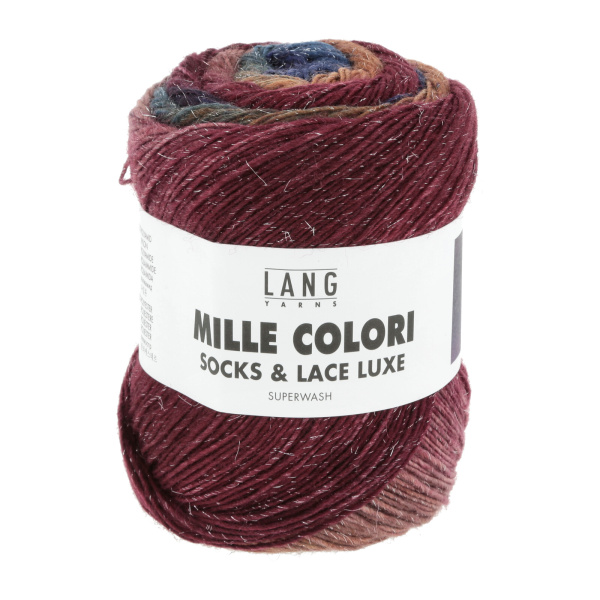 Пряжа Mille Colori Socks & Lace Luxe, 73% шерсть, 25% полиамид, 2% полиэстр, 100 г, 400 м. Арт 859.0214