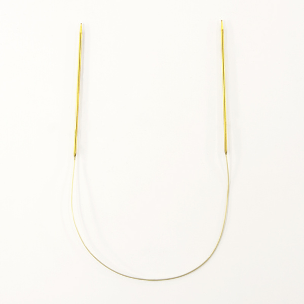 Спицы круговые позолоченные с удлиненным кончиком, №1,75, 40 см. Арт 714-7/1.75-40