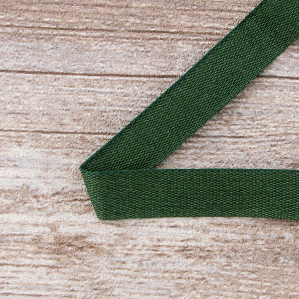 Тесьма киперная хлопковая на блистере SAFISA, 14 мм, 2,5 м , цвет 43, темно-зеленый. Арт P00260C-14мм-43         