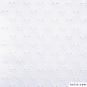 Ткань Diamond Emroidery White, 100%хлопок, 140 см, 100 г/м²