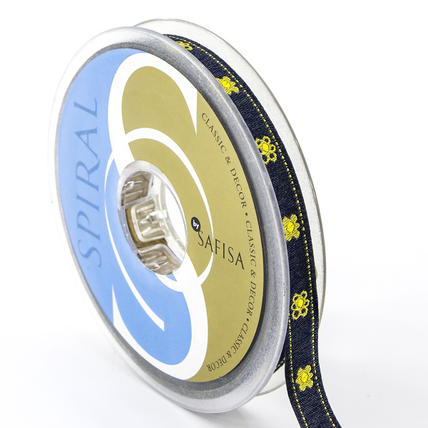 Лента жаккард SAFISA, 10 мм, 15 м, цвет 04. Арт 9085-10мм-04            