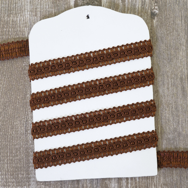 Тесьма PEGA тип интерьерная, цвет рыже-коричневый, 14 мм. Арт 844174214A7901          