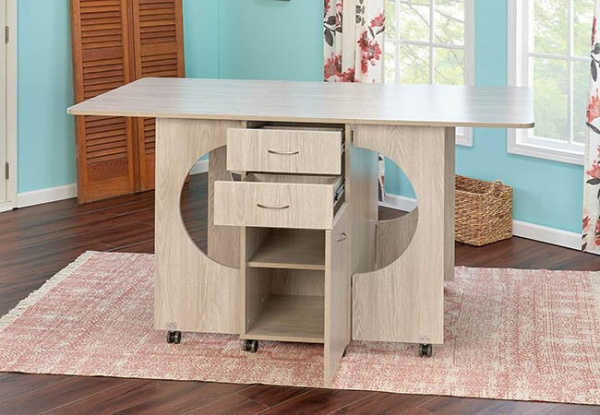 Стол раскройный CUTTING TABLE II, МДФ, 510 х 1000 х 900 мм, цвет серый дуб. Арт TLM.CT2-G001                