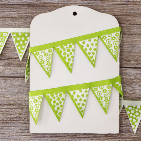 Лента жаккард "Флажки" SAFISA, 36 мм, 15 м, цвет 03. Арт 9201-36мм-03