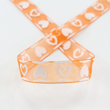 Лента органза с напечатанным рисунком SAFISA, 15 мм, 25 м, цвет 61. Арт 25255-15мм-61           