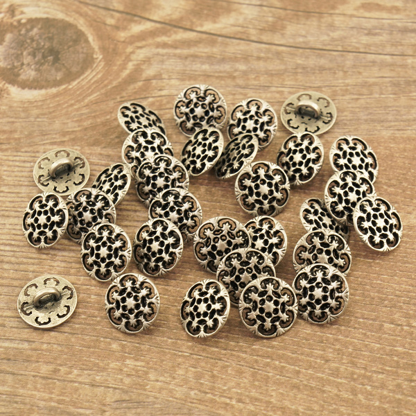 Пуговица DISBOTON, размер 20  цвет C/ARGENT ANT. ART.AA0584. Арт 3247620AR-AN80D