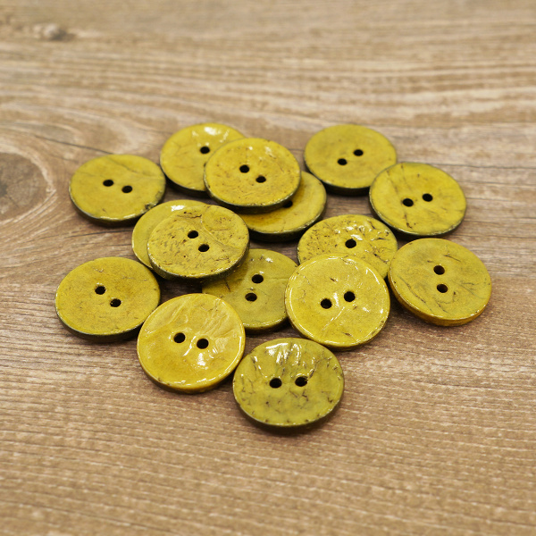 Пуговицы CONCEPT, размер 32, кокос,  цвет COL.12 желто-зеленый. Арт 1919H-032-COL.12
