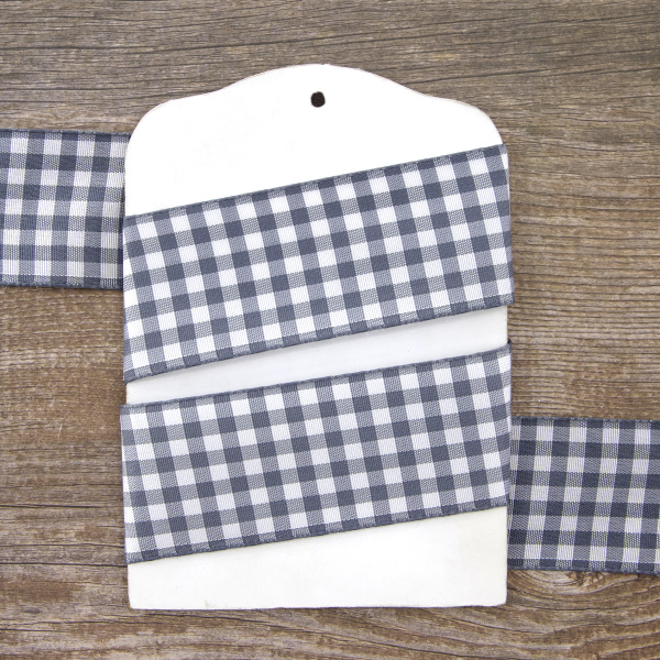 Лента с рисунком клетка SAFISA, 40 мм, 25 м, цвет 68, серый. Арт 469-40мм-68             