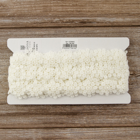 Кружево-вышивка на тюле, 15 мм. Арт 42268/00