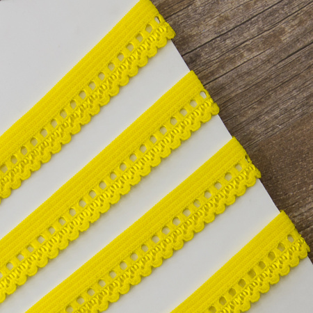 Резинка отделочная ажурная, цвет желтый. Арт 12404/9044