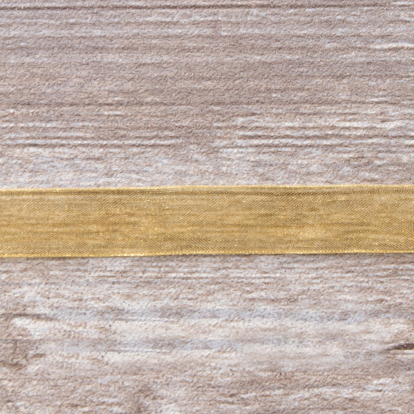 Лента органза SAFISA мини-рулон, 15 мм, 3,5 м, цвет 54, золотистый. Арт P00520-15мм-54          