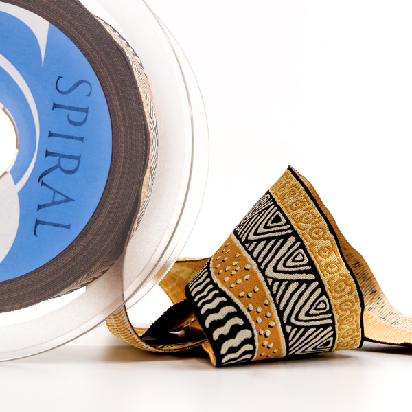 Лента жаккардовая SAFISA, 50 мм, 15 м, цвет 03. Арт 9272-50мм-03