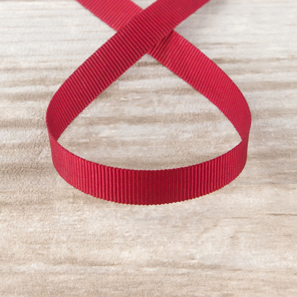 Лента репсовая SAFISA, 10 мм, 25 м, цвет 84 вишневый. Арт 350-10мм-84