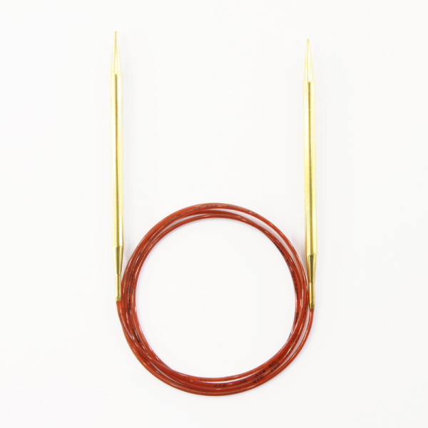 Спицы круговые позолоченные с удлиненным кончиком, №6, 150 см. Арт 755-7/6-150