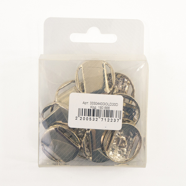 Пуговица DISBOTON, размер 40 цвет C/GOLD2 D 079. Арт 3330440GOLD20D