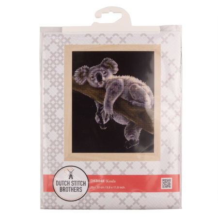 Набор для вышивания "Коала", канва Aida (черная) 16 ct. Арт DSB048