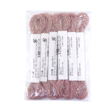 Мулине COSMO Sparkle металлизированное, цвет розовый темный. Арт 76/5