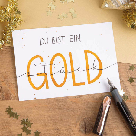 Чернила "Ink Colour Inspiration" для перьевых ручек и роллеров, 15 мл, цвет золотой. Арт 17130/3