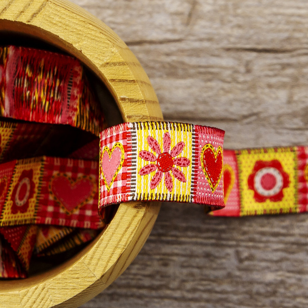 Лента жаккард SAFISA, 20 мм, 15 м, цвет 01. Арт 9178-20мм-01