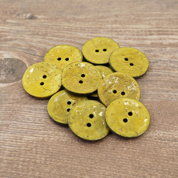 Пуговицы CONCEPT, размер 40, кокос,  цвет COL.12 желто-зеленый. Арт 1919H-040-COL.12