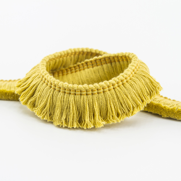 Бахрома декоративная, 30 мм, цвет шафрановый. Арт BT - 30c - col.B-12