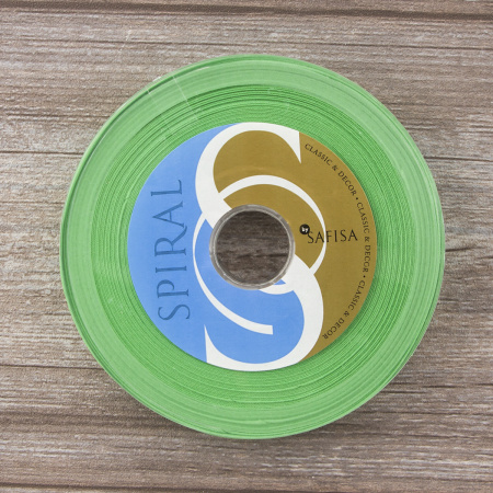 Косая бейка хлопок/полиэстер 20 мм, 25 м, цвет 128, салатовый. Арт 6120-20мм-128           