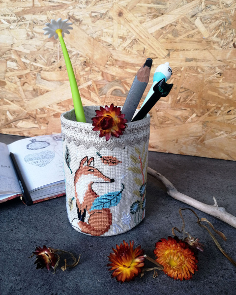 Набор для создания карандашницы "Лисы". Арт 21.002.21