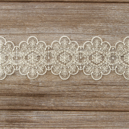 Кружево-вышивка на тюле, 50 мм. Арт 42244/58