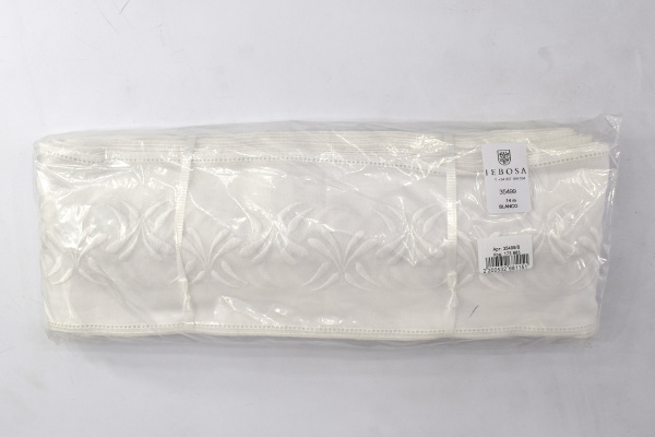 Шитье-вышивка на батисте, прошва, 110 мм, цвет белый. Арт 35499/B