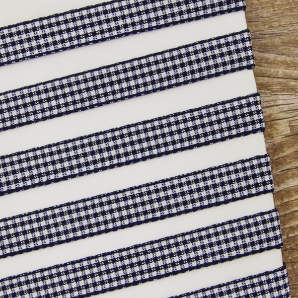 Лента с рисунком клетка SAFISA, 10 мм, 25 м, цвет 15, темно-синий. Арт 466-10мм-15             