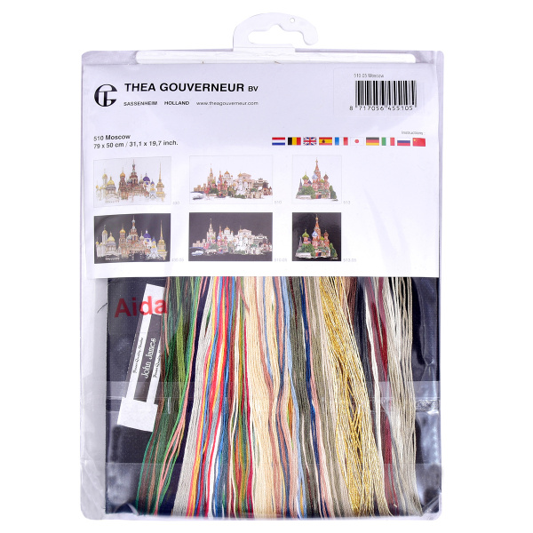 Набор для вышивания "Москва", канва аида (черная) 18 ct. Арт 510.05                  