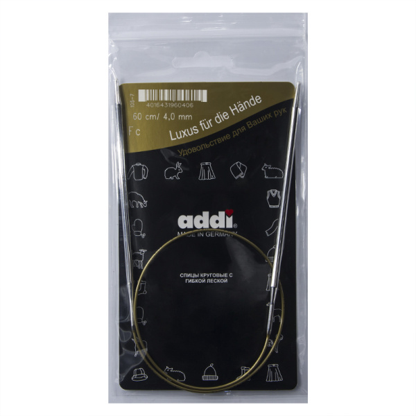 Спицы, круговые, супергладкие, addiClassic №4, 60 см. Арт 105-7/4-60