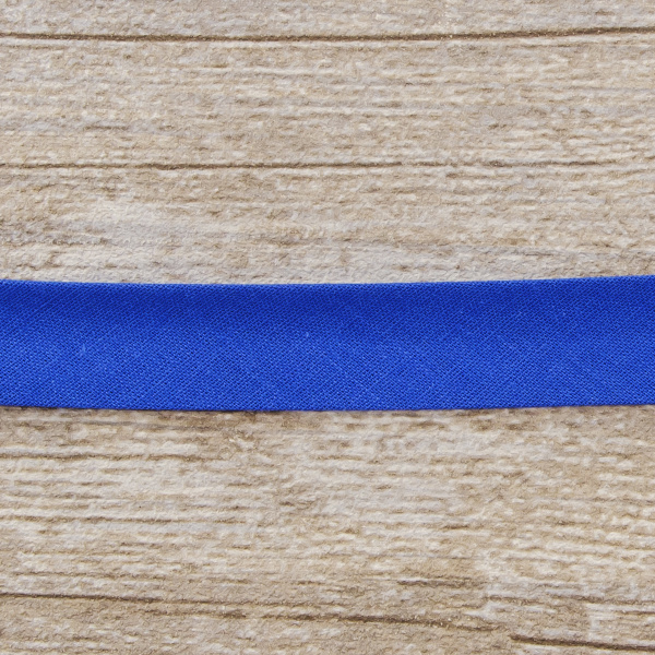 Косая бейка хлопок/полиэстер 20 мм, 25 м, цвет 71, насыщенный серо-синий темный. Арт 6120-20мм-71            