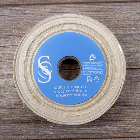 Косая бейка хлопок, 20 мм, 20 м, цвет 63, цвет бежевый. Арт 6570-20мм-63