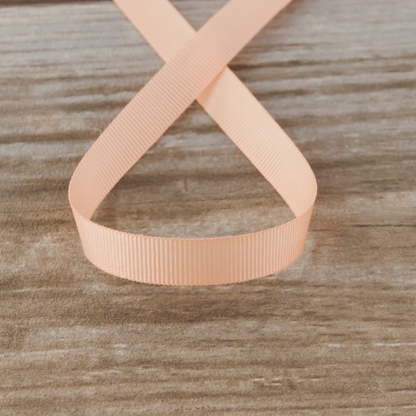 Лента репсовая SAFISA, 10 мм, 25 м, цвет 07 персиковый. Арт 350-10мм-07