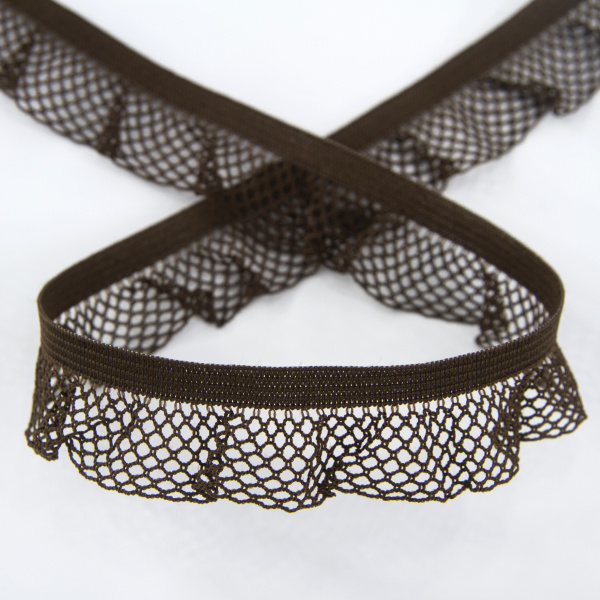 Рюш эластичный PEGA, цвет коричневый, 17 мм. Арт 854151205P7951      