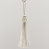 Кисть декоративная на шнуре, длина 95 мм, цвет белый. Арт KY - 06-col.PE - 57